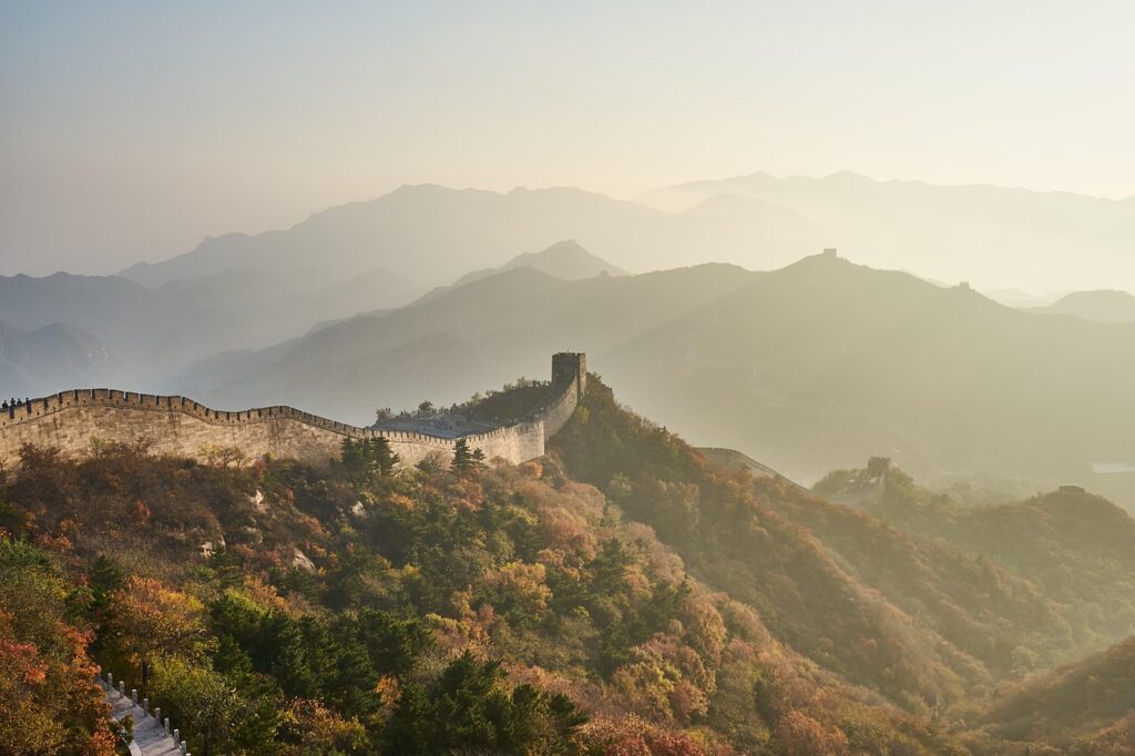 Grande muraille de Chine, montagnes, Asie